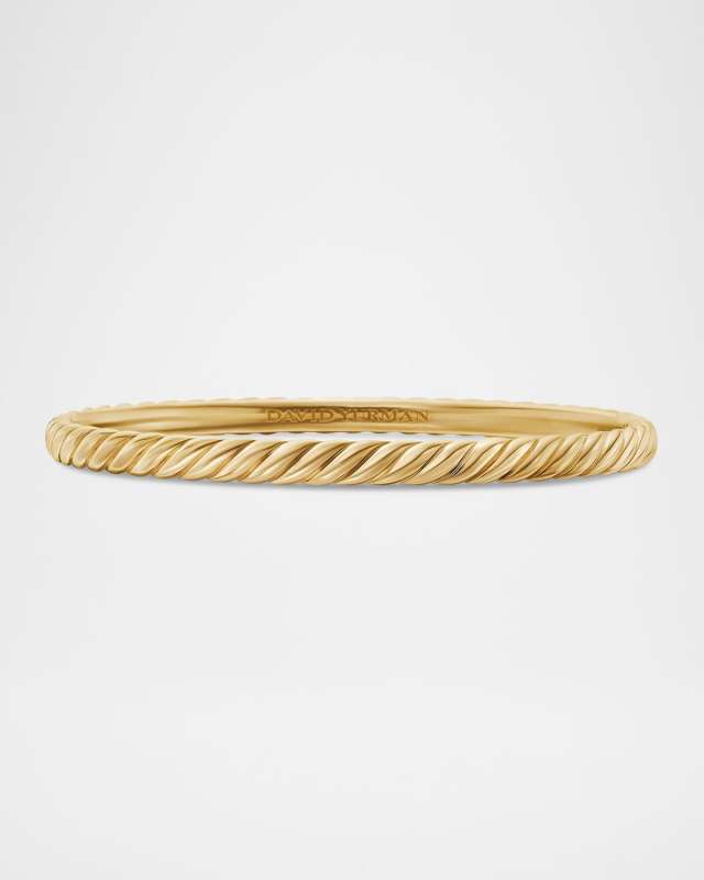 Sculpted Cable Bracelet in 18K Gold, 4.5